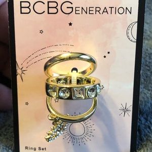 NWT•BCBG GT 3pc Stackable ring set SZ 7